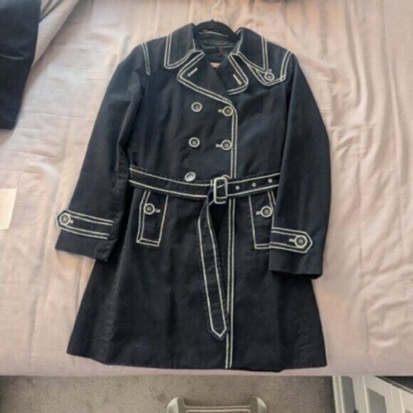 One of a Kind Hand Painted Massini Trench Coat M - Picture 3 of 13